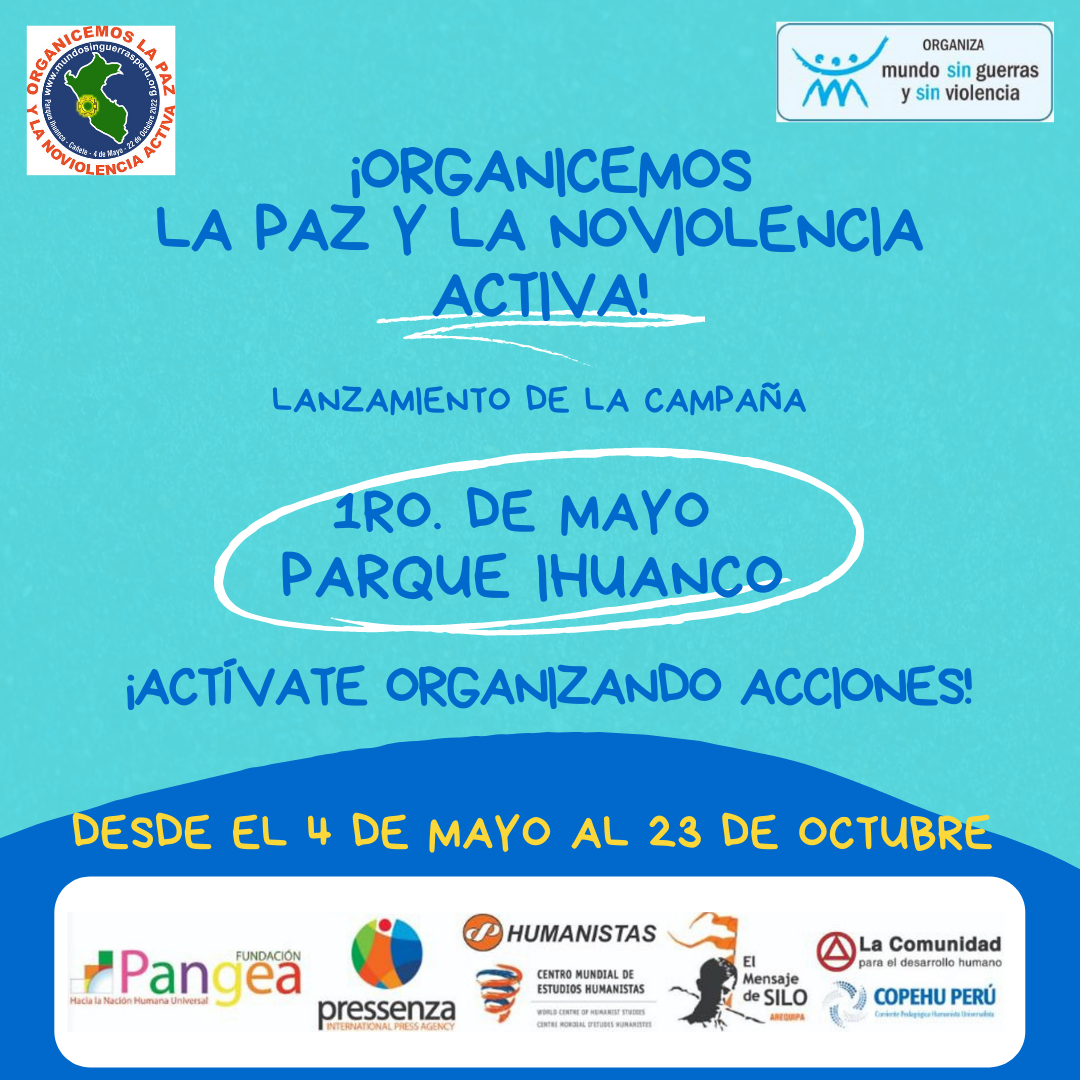 ¡Organiza la paz y la noviolencia!